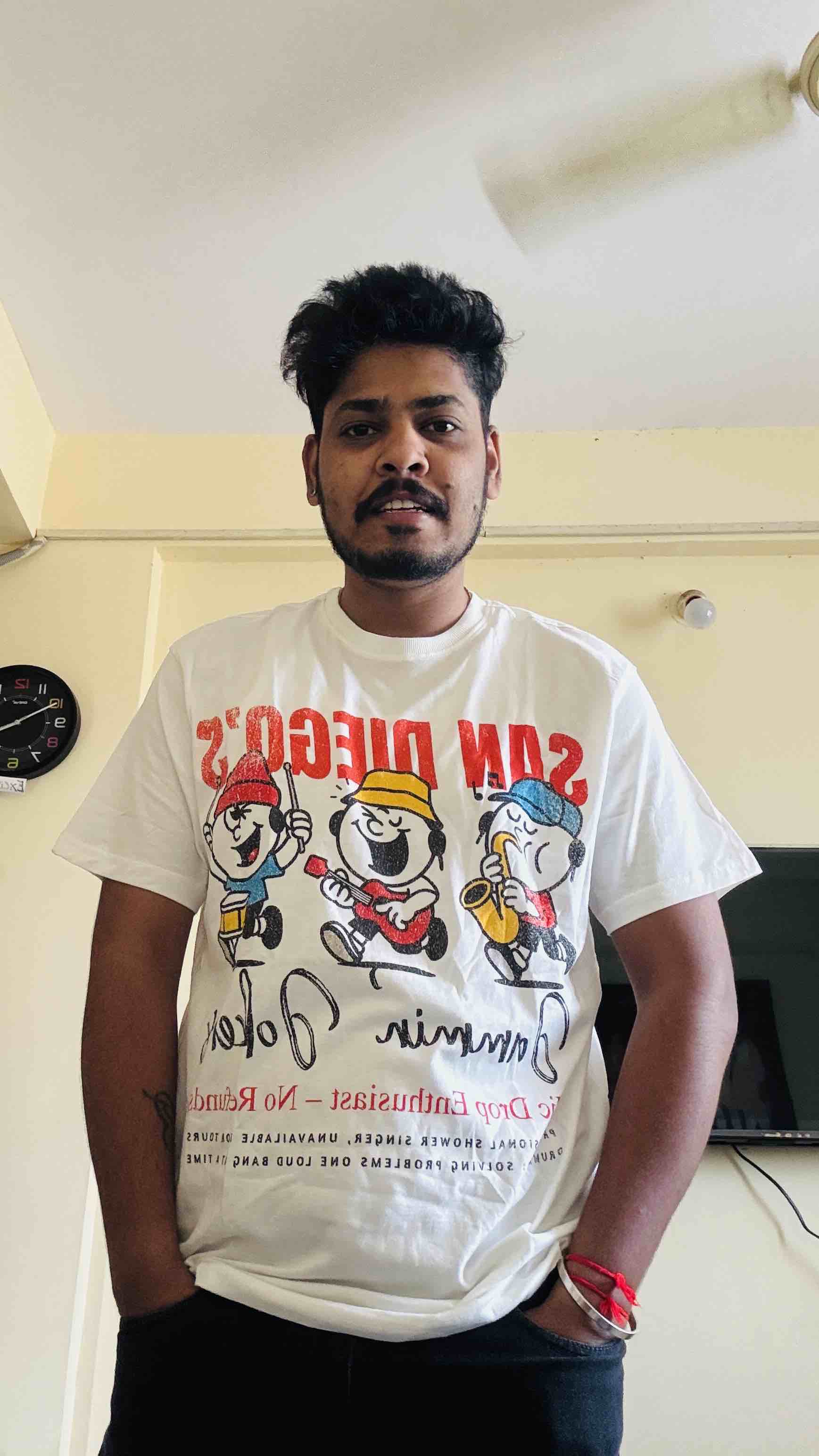 Buy White Tshirts for Men by DNMX Online | Ajio.com